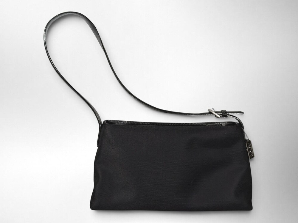 Vintage Coach 7406 Mercer Black Nylon Leather Shoulder Bag Y2K 2004